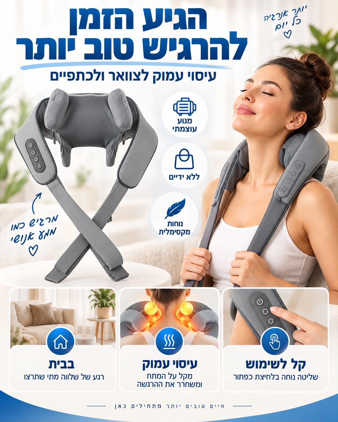 Larimel Relax– מכשיר עיסוי לצוואר ולכתפיים